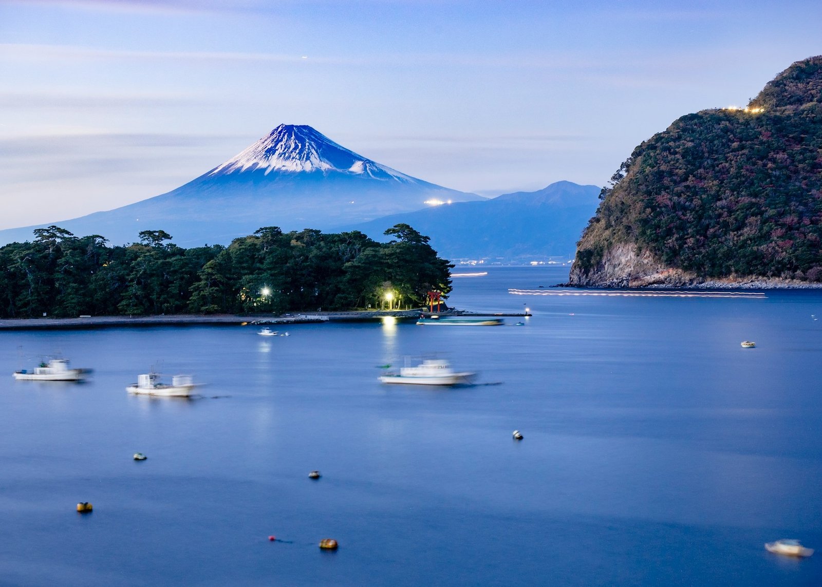 Mt. Fuji from Heda at sunset